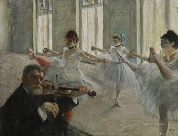 Edgar Degas Painting - rehearse violin Edgar Degas